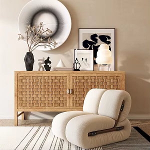 Quiet single sofa 3d model