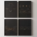 New Chinese Double Door 3d model