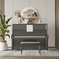 Black Piano Modern Piano 3d model