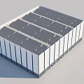 Modern Industrial Factory Building With Solar Panels Installed on Roof Top