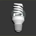 Modern Lighting Combination Featuring White Spiral Energy Saving Light Bulbs For Home Illumination