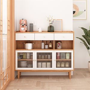 Nordic Sideboard Solid Wood Sideboard Storage Cabinet Storage Cabinet Supplies Decoration Combination Storage Rack 3d model