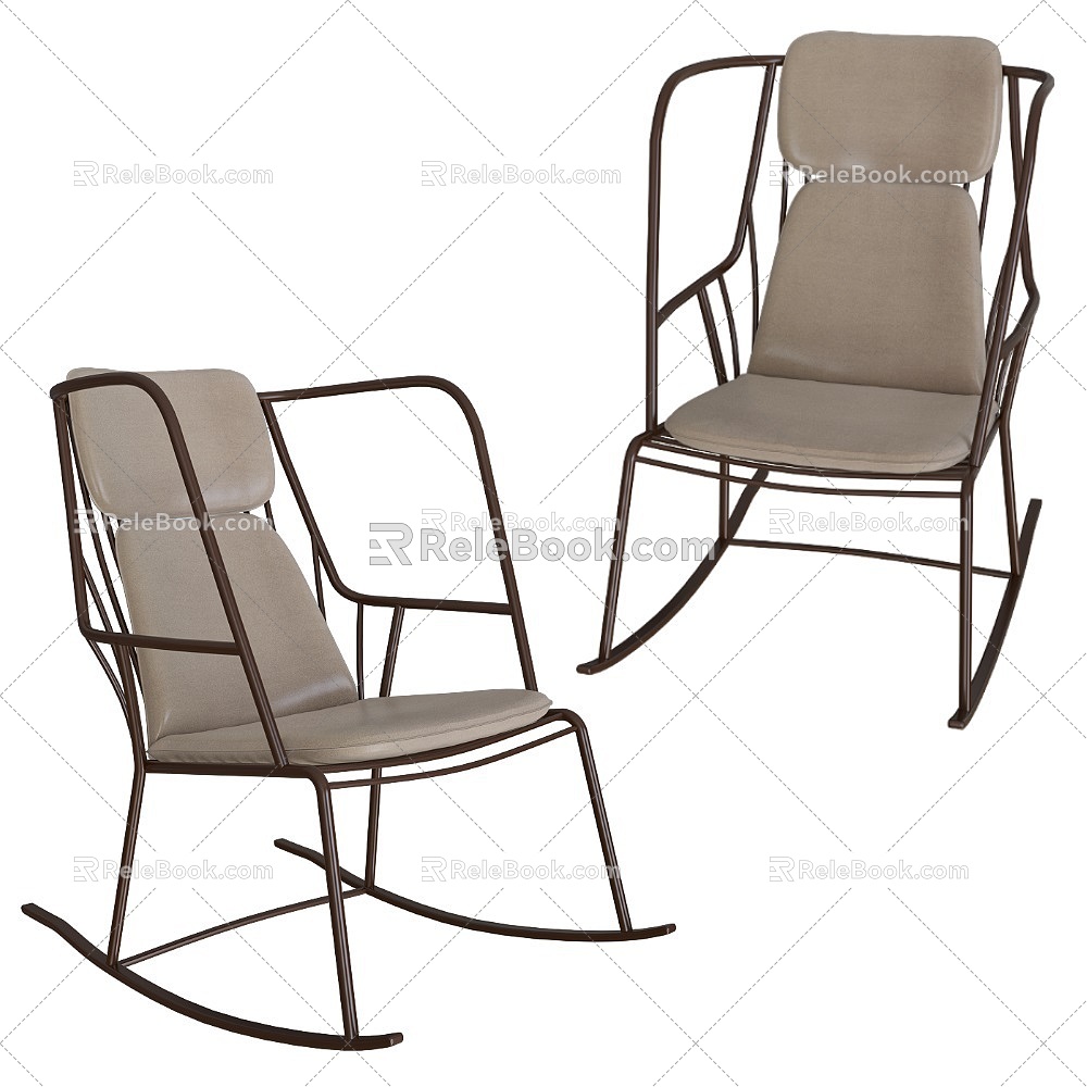 Ada Modern Rocking Chair 18 3d model