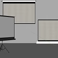 Modern projection curtain 3d model