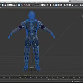 Bald Headed Game Movie Character With Red Eyes And Armored Mechanical Suit