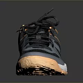 Athletic Shoes Black And Orange With Mesh Upper And Orange Sole Comfortable Lightweight Sports Footwear