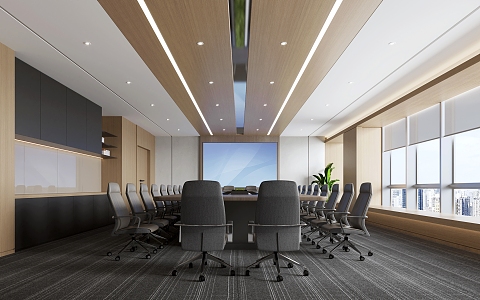 Modern Meeting Room Level Meeting Room 3d model