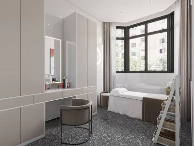 Luxury SPA Sauna Interior Design With Relaxation Space Wooden Elements And Massage Facilities 3d model