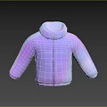 Shiny Purple Puffer Jacket with Hooded Design and Quilted Fashionable Winter Outerwear