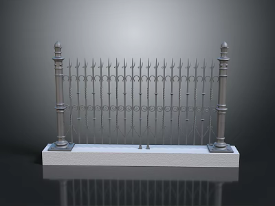 Fence Gate Fence Wall Defense Wall Wooden Fence Iron Fence Floriculture Fence Iron Fence Railing 3d model