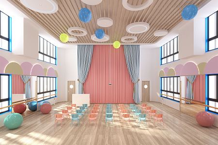 Music Kindergarten Modern Kindergarten 3d model