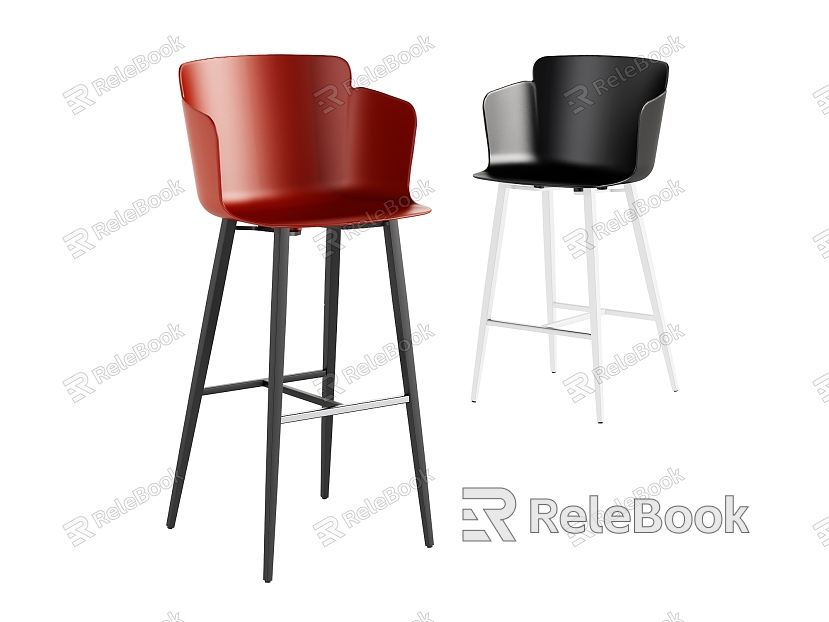 Simple and stylish atmospheric solid wood plastic bar chair combination model