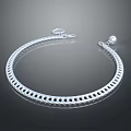 Elegant Silver Bracelet with Hollow Chain Links and Pearl Charm
