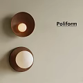 Poliform Wooden Round Wall Lamps Modern Interior Design For Home Decor