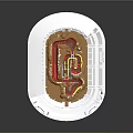 3D Model of Modern Stadium with Seating Sections and Central Sports Field