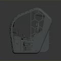 3D Model Of Gray Cockpit With Hexagonal Structure And Detailed Interior