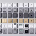 Modern Switch Switch Socket Panel 3d model