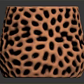 Metallic Copper Vase With Intricate Honeycomb Texture On Black Background And Reflection