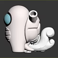Robot Assistant Small Robot Butler Robot Butler Figure Game Figure 3d model