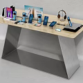 Modern Retail Display Shelves With Multi Tiered Racks And Organized Products