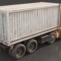 Box car, container car, truck, van, van, refrigerated truck, transport truck, simple model truck, low model, low face number truck, game truck 3d model