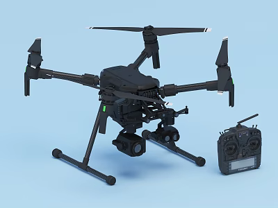 Smart Machine Professional Quadcopter Drone With Remote Controller And High Resolution Camera 3d model