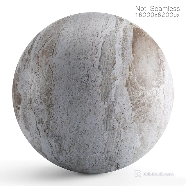 Decorative Stone Component With Round Spherical Textured Surface Design 3d model 
