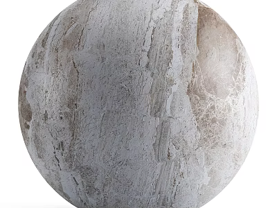 Decorative Stone Component With Round Spherical Textured Surface Design 3d model