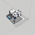 Modern Two Story Detached Villa With Large Windows Ocean View And Terrace Greenery