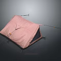 Pink Portable Camping Tent With Support Poles For Outdoor Camping Trips