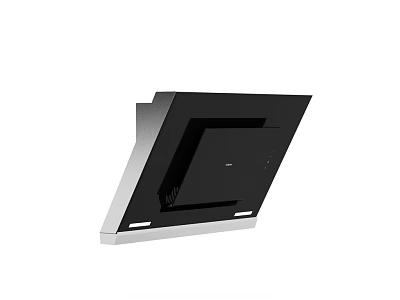 Modern Kitchen Range Hood With Sleek Black And Silver Design For Efficient Ventilation 3d model