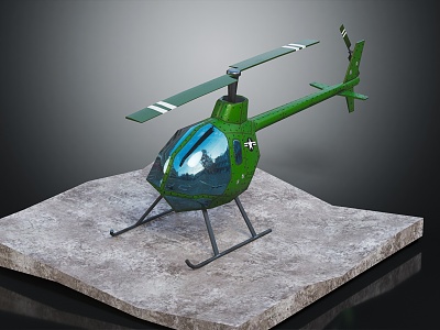 Modern Helicopter Black Hawk Combat Helicopter 3d model