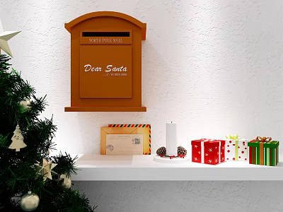 Modern letter box 3d model