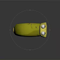 Yellow Snail Toy Figure With Big Eyes Smiling Mouth And Spiral Shell With Black Patterns