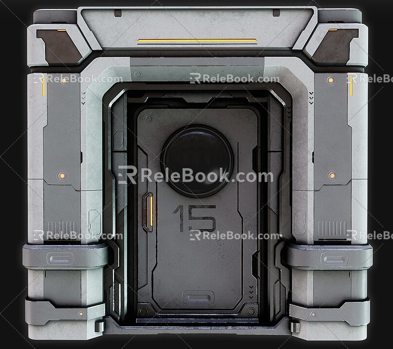 Science Fiction Door Mechanical Door Hatch Door Technology Door 3d model