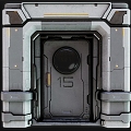 Science Fiction Door Mechanical Door Hatch Door Technology Door 3d model