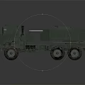 Green Military Truck With Six Wheeled Design For Heavy Duty Transportation