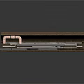 Brown Long Strip Mechanical Equipment With Metal Components And Industrial Structure