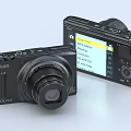 Nikon Coolpix Digital Cameras Front View With Lens Controls And Rear Screen Display Menu