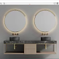 Modern sink basin cabinet 3d model