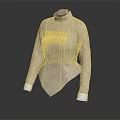 Beige Turtleneck Sweater Design With Stylish Panel Details And Decorative Strips And White Cuffs