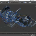 Mechanical Sci Fi Weapon Featuring Complex Industrial Design Metal Gears Pipes And Cables