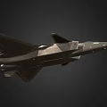 Modern Stealth Fighter Jet with Camouflage Paint and Advanced Aerospace Design