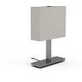 Sleek Modern Table Lamp With Square Fabric Shade And Metal Base Stand 3d model