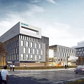 Modern Industrial Factory Park Featuring Multiple Buildings Green Areas And Planned Layout
