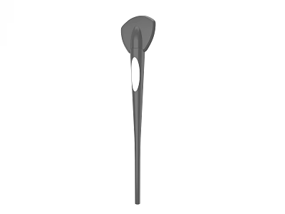 Modern Outdoor Light With Sleek Tall Pole And Curved Top Design For Garden Pathway Lighting 3d model