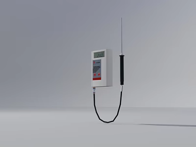 Professional Industrial Measurement Equipment With Digital Display Long Probe And Cable Connection 3d model