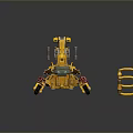 Game Movie Mechanical Character With Yellow Spider Legs Mechanical Arm And Number 78 On Ground