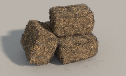 Hay stack hay stack hay stack hay roll wheat stack hay stack hay stack turf low face number low model simple model game video level super realistic 3d model