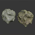 Natural Decorative Stones With Silver And Brown Rough Surface Texture